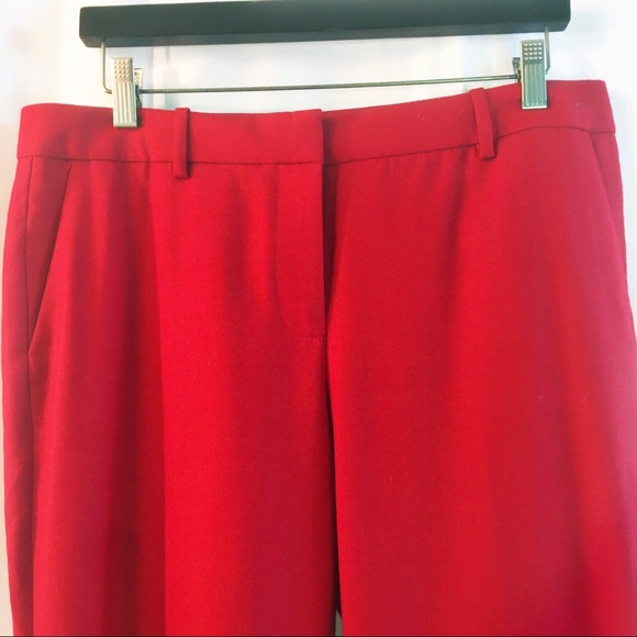 NWOT J Crew Cafe Trouser in ruby red wool - Picture 4 of 8